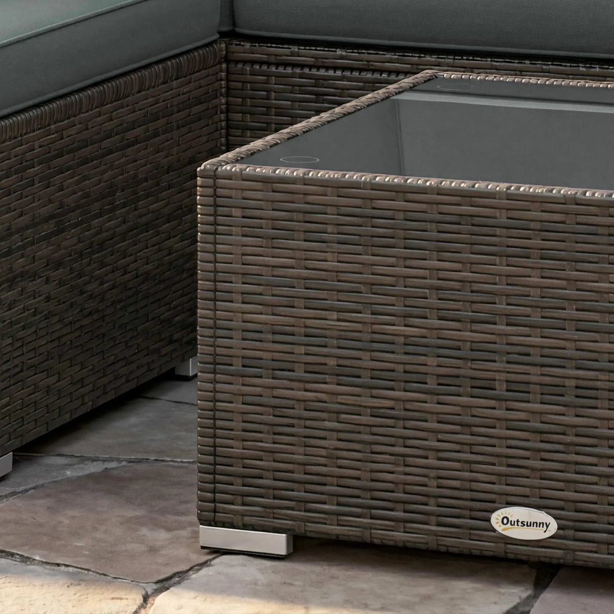 3 Piece Patio Furniture Set With Cushions, Outdoor PE Rattan Wicker, Dark Grey Patio Furniture Sets at Gallery Canada