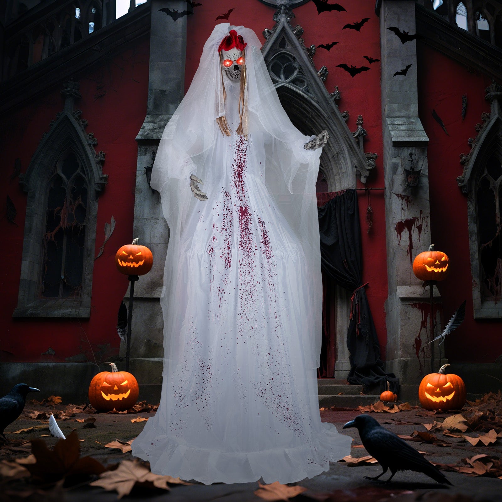 Halloween Animatronic Standing Bride, 7.2 FT Haunted House Decoration Halloween at Gallery Canada