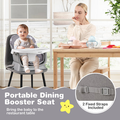 16-in-1 Baby High Chair with Activity Center and Booster Seat for Babies and Toddlers-Grey, Gray High Chairs at Gallery Canada