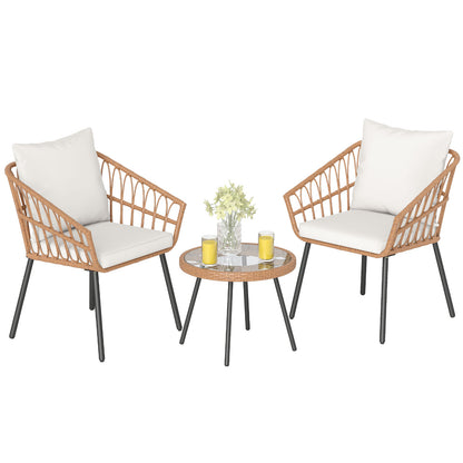 3 Piece Patio Bistro Set, Heavy Duty Metal Frame, Beige Patio Conversation Sets at Gallery Canada