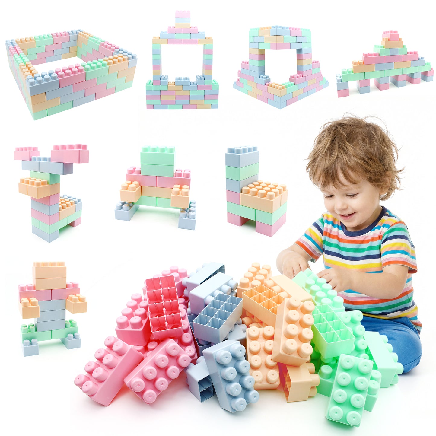 64 pcs Building Blocks for Toddlers Educational Toy Learning Toys at Gallery Canada