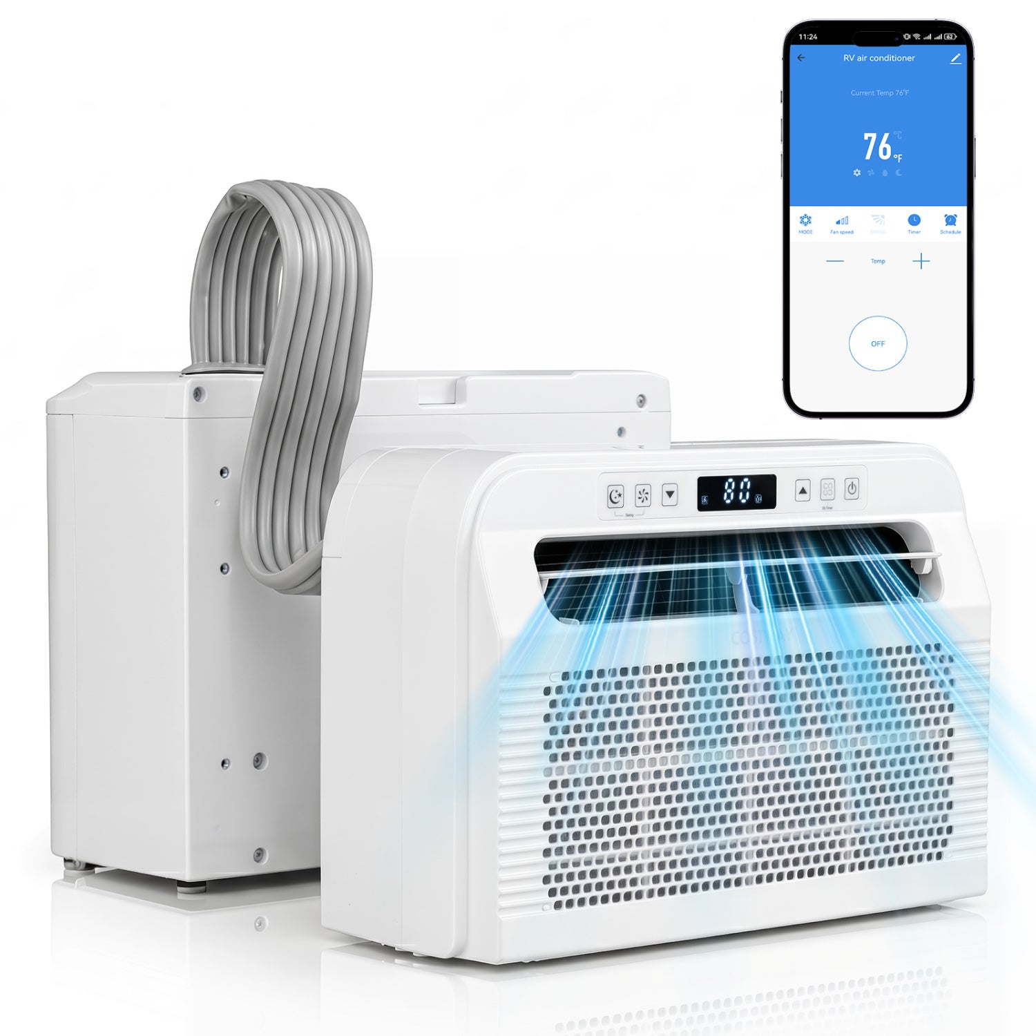 6500 Btu Window Air Conditioner With WiFi, White Mini Split Air Conditioners White at Gallery Canada