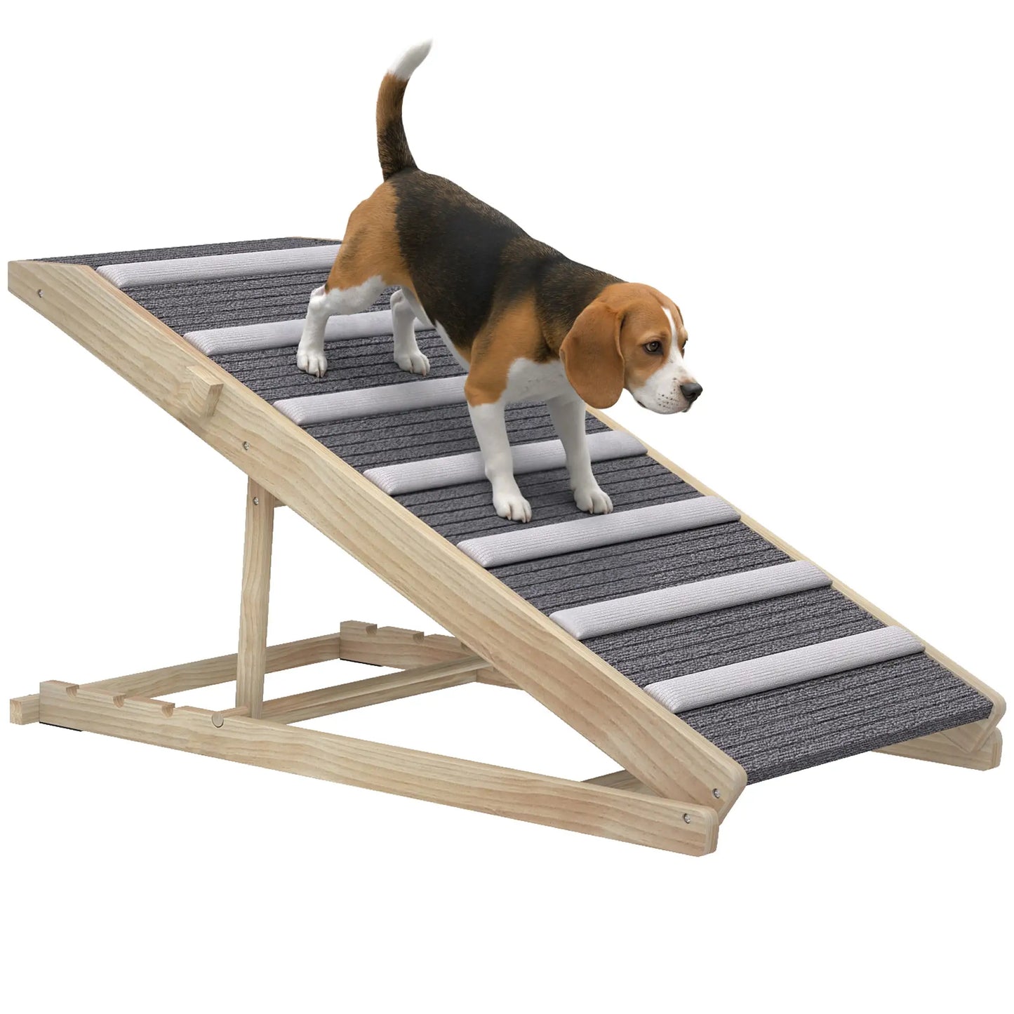 Rampes pliables pour chien pour canapé, 4 hauteurs réglables de 14" à 20", pour chiens de petite à grande taille