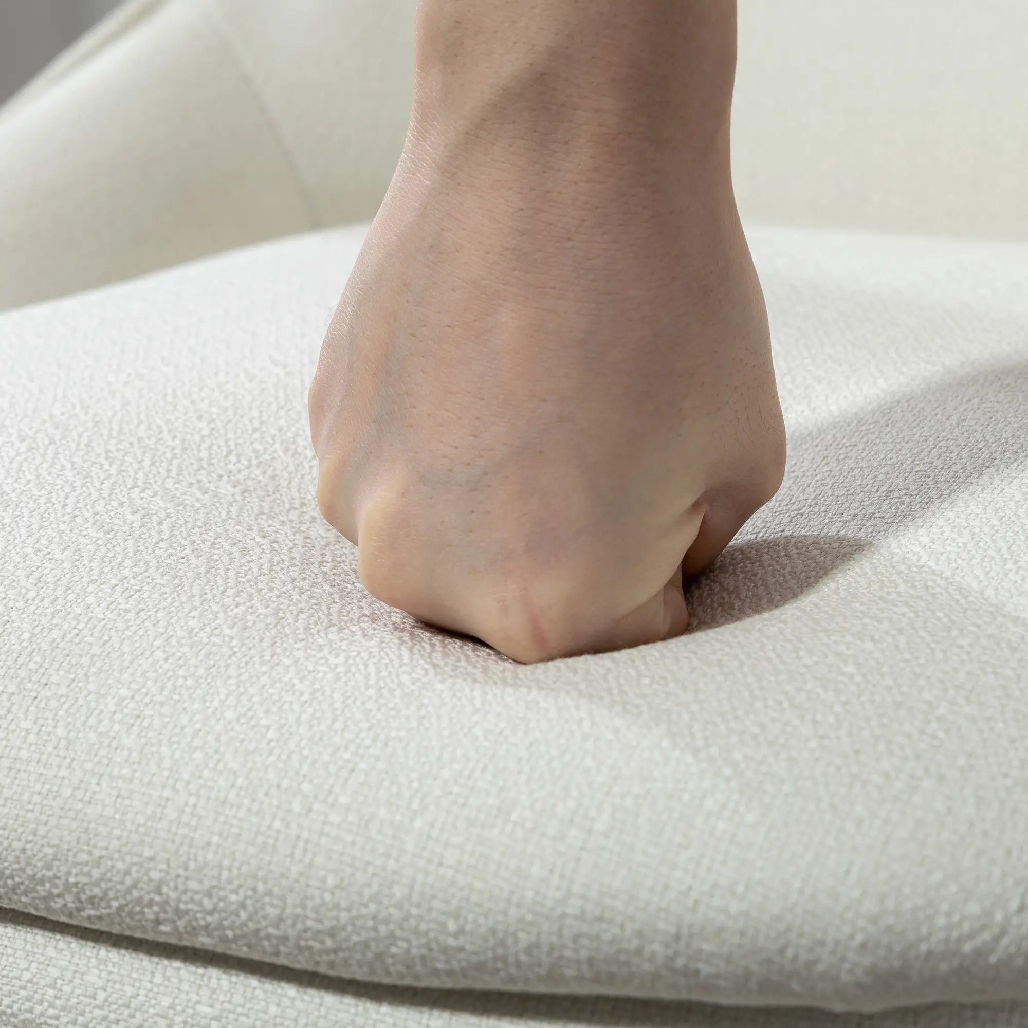 26 Inch Counter Height Barstools Set of 2, Upholstered Swivel, Cream White Bar Stools at Gallery Canada