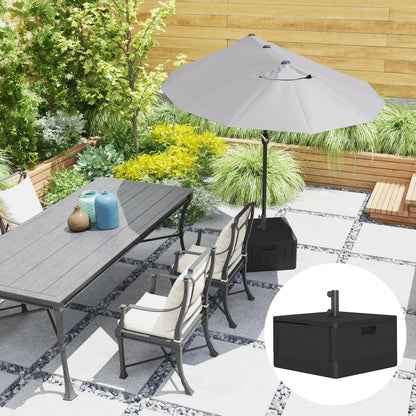 Outdoor Umbrella Base with Wheels, Holds 176lbs Stand or 110lbs Water, Black Umbrella Bases at Gallery Canada