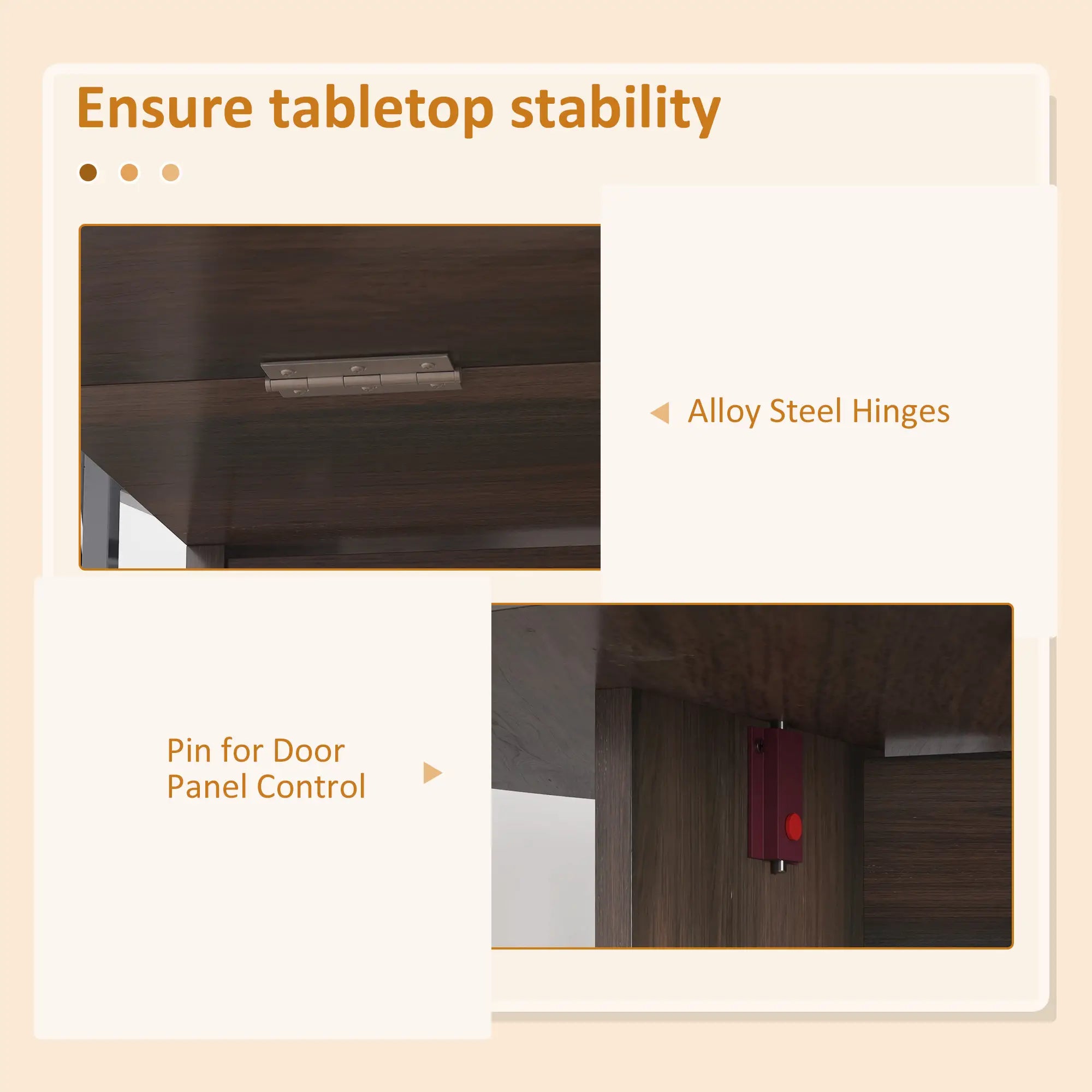 Oval Folding Dining Table, Drop Leaf Kitchen Table, Distressed Brown, Brown Bar Tables & Dining Tables at Gallery Canada