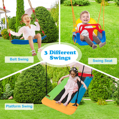 Heavy Duty Carbon Steel Swing Frame, 660 LBS, 3 Swings, Yellow Swing & Playsets at Gallery Canada
