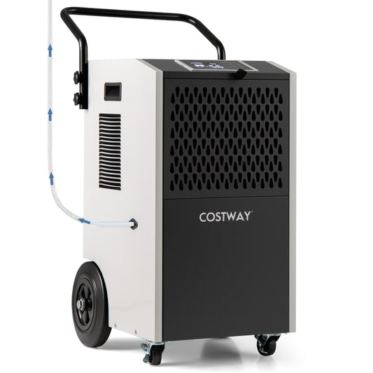 154 Pints Commercial Dehumidifier with Pump and Drain Hoses, White Dehumidifiers White at Gallery Canada