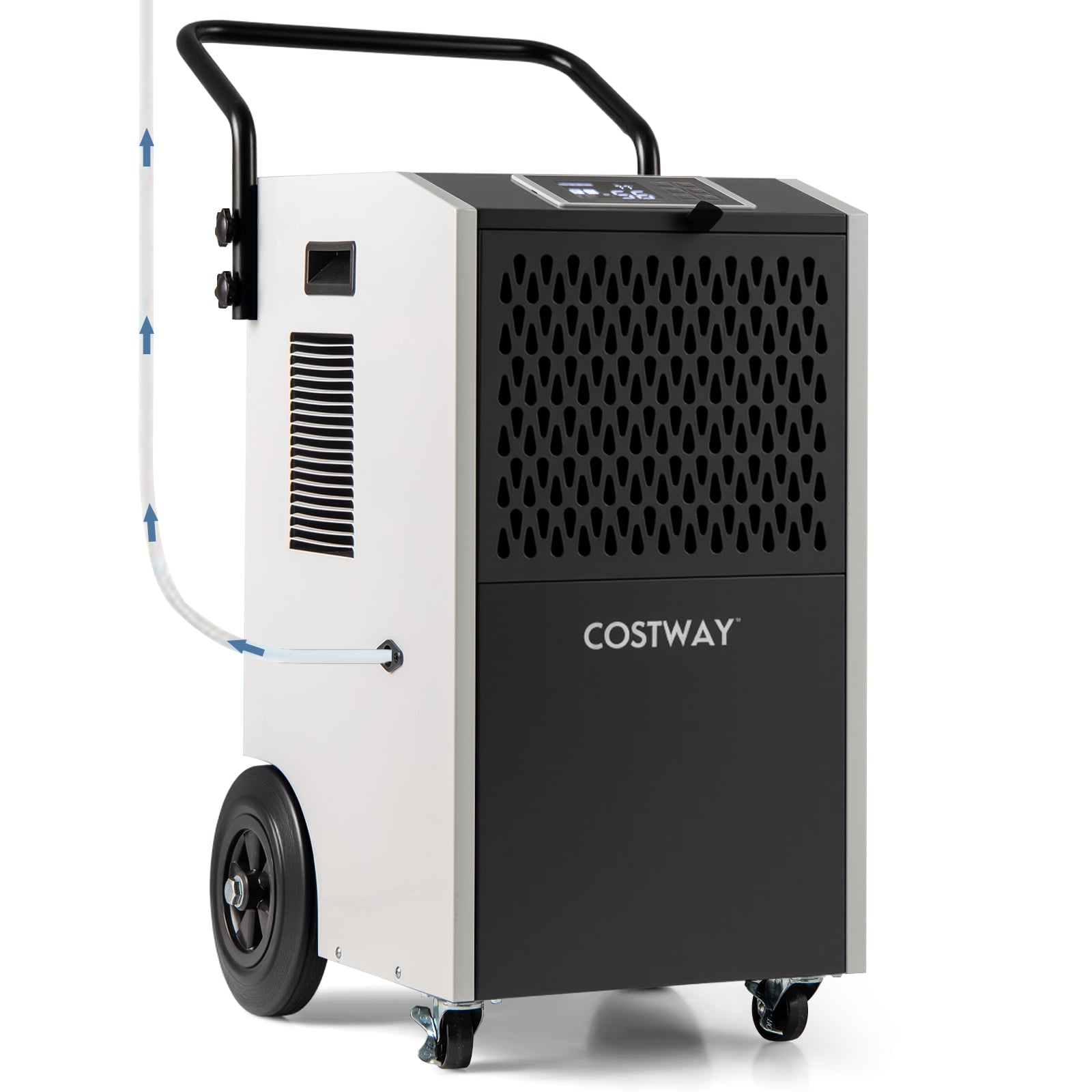 154 Pints Commercial Dehumidifier, With Pump And Drain Hoses, White Dehumidifiers at Gallery Canada