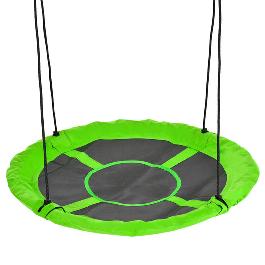 43.25" Saucer Swing, Adjustable Rope Seat, Indoor Outdoor, Green Gym Sets & Swings Green, Black at Gallery Canada