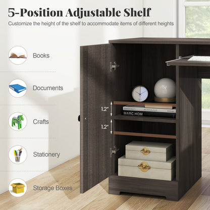66 Inch L-Shaped Computer Desk, Dark Gray L-Shaped Desks at Gallery Canada