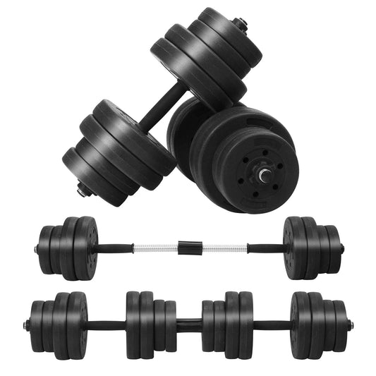 66 Lbs Adjustable Dumbbell Set, Black Dumbbells Black at Gallery Canada