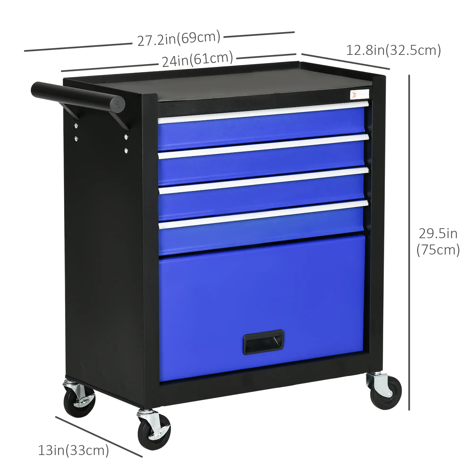 4-Drawer Tool Chest, Rolling Storage Cabinet, Blue Tool Organizers at Gallery Canada