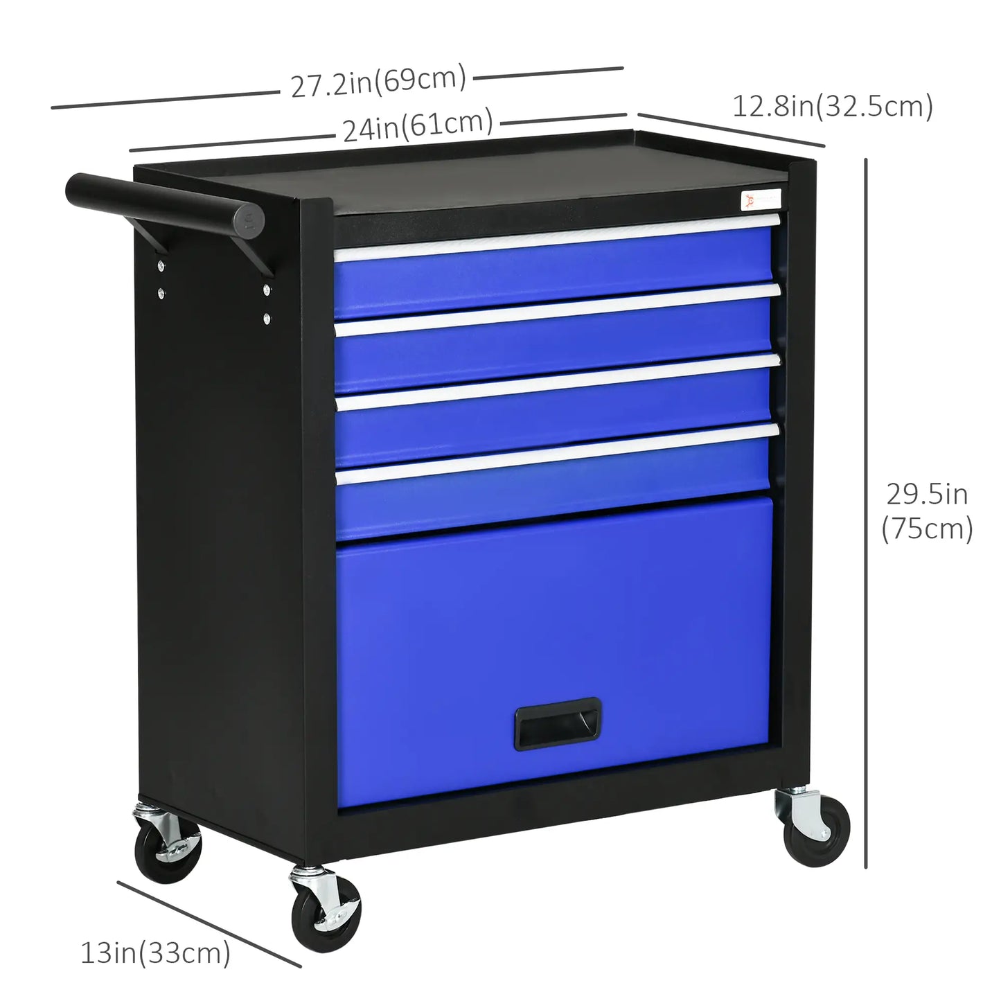 4-Drawer Tool Chest, Rolling Storage Cabinet, Blue Tool Organizers at Gallery Canada