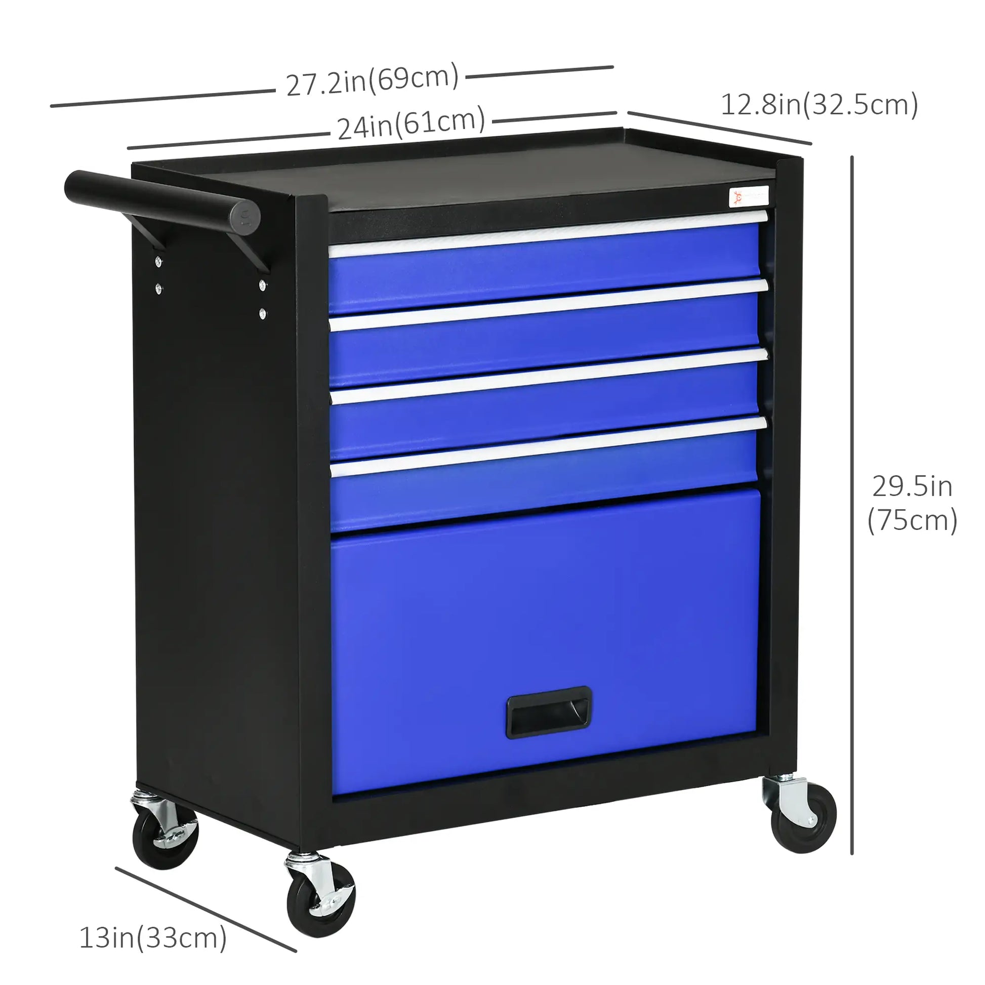 4-Drawer Tool Chest, Rolling Storage Cabinet, Blue Tool Organizers at Gallery Canada