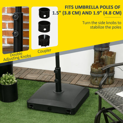 66 lb Heavy Duty Patio Umbrella Stand, Outdoor Garden Base, Black Umbrella Bases at Gallery Canada