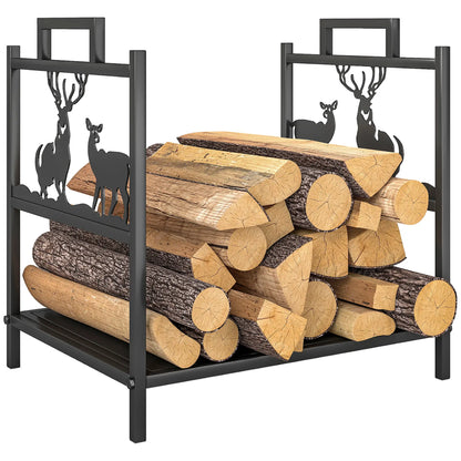 Heavy Duty Log Stand, Firewood Rack Outdoor, Black Firewood Racks at Gallery Canada