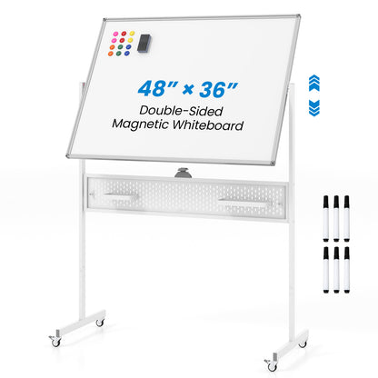 Office Furniture Set: 48 Inches x 36 Inches Mobile Whiteboard+Criss Cross Legged Chair+Linen Upholstered Executive Chair Home Office at Gallery Canada