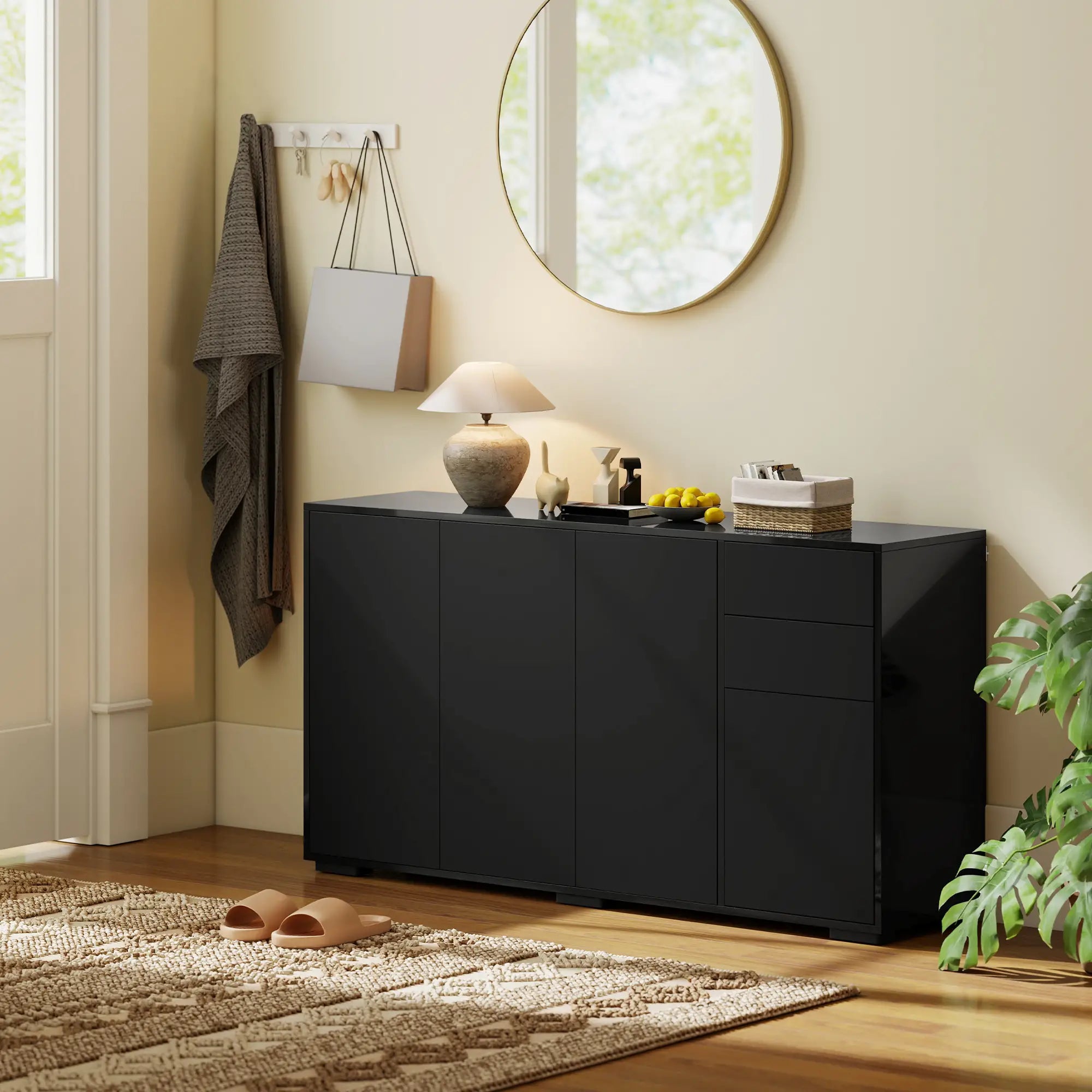 Kitchen Sideboard Storage Cabinet, Modern Coffee Bar, Black Bar Cabinets at Gallery Canada
