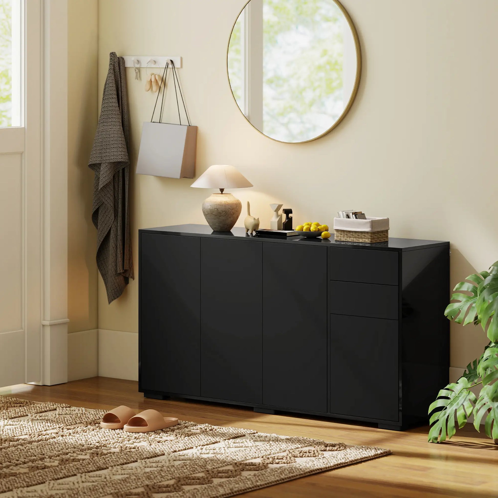 Kitchen Sideboard Storage Cabinet, Modern Coffee Bar, Black Bar Cabinets at Gallery Canada