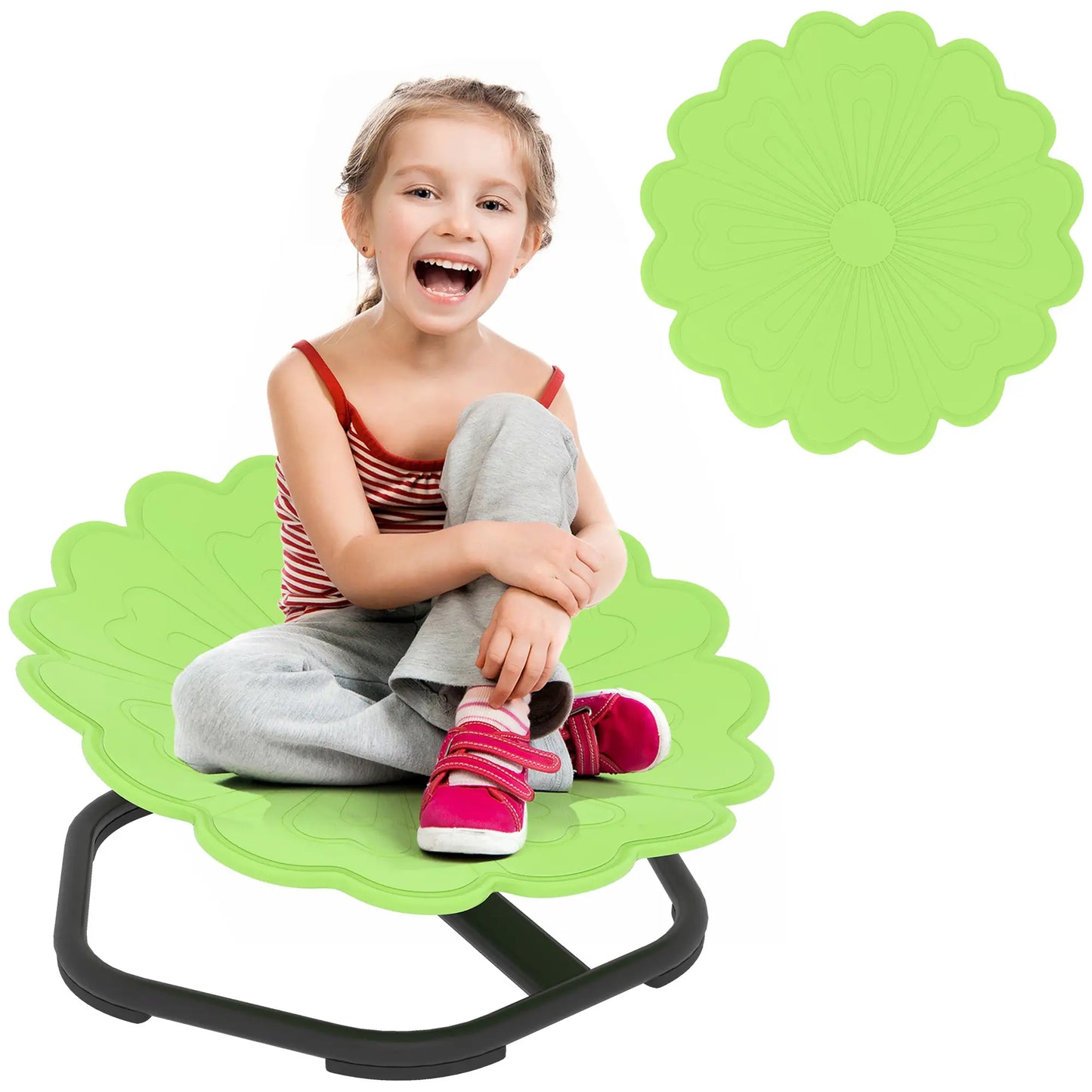 Flower-Shaped Kids Swivel Chair, Non-Slip Sensory Chair, Green Kids Chairs & Seating at Gallery Canada