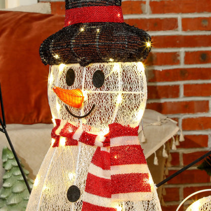 3-Piece Lighted Snowman Set, Indoor Outdoor Christmas Decor, White Christmas Decorations at Gallery Canada