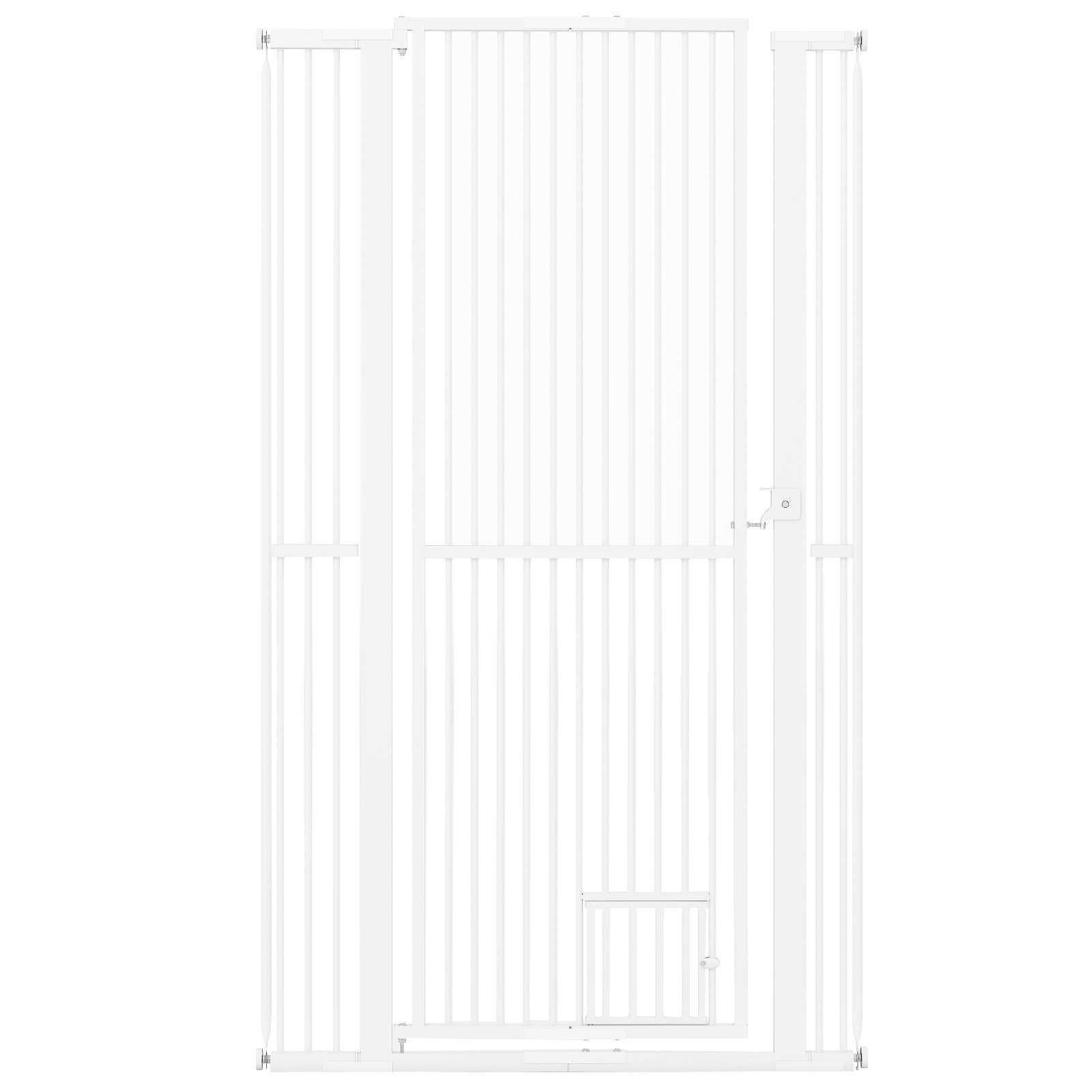 67.5" Extra Tall Pet Gate Heavy-Duty Metal Cat Gate with 30.5"-41" Wide Opening, White Pet Gate at Gallery Canada