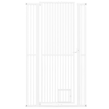 67.5" Extra Tall Pet Gate Heavy-Duty Metal Cat Gate with 30.5"-41" Wide Opening, White Pet Gate at Gallery Canada