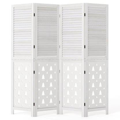 Séparateur de pièce en bois, 67 pouces de hauteur, 4 panneaux
