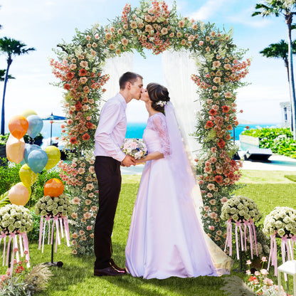 67 x 83 Inch Garden Arch Trellis Metal Pergola Arbor for Climbing Plants, Black Outdoor Decor at Gallery Canada