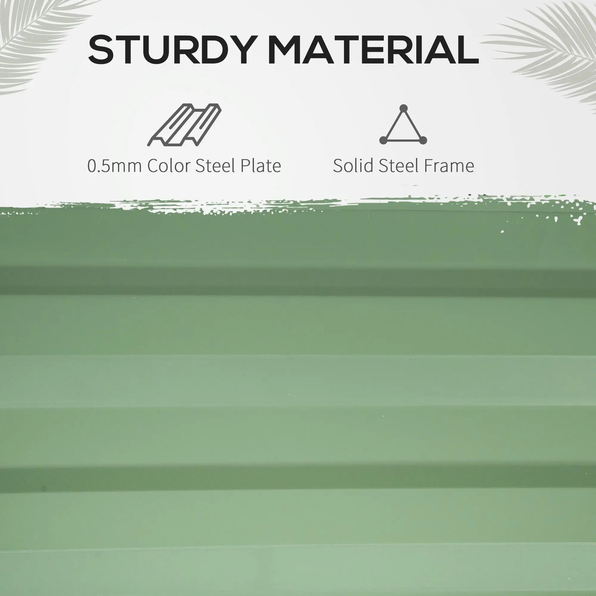 Steel Outdoor Raised Garden Bed, Greenhouse Cover, Roll Up Door, 50