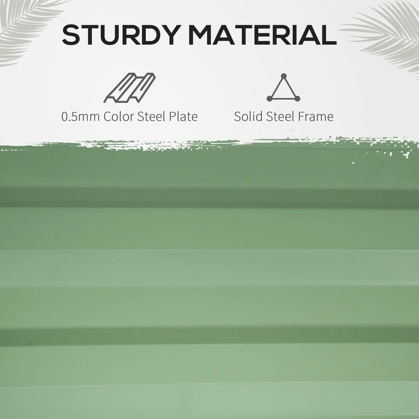 Steel Outdoor Raised Garden Bed, Greenhouse Cover, Roll Up Door, 50"x37.4"x36.2", Green Mini Greenhouses at Gallery Canada