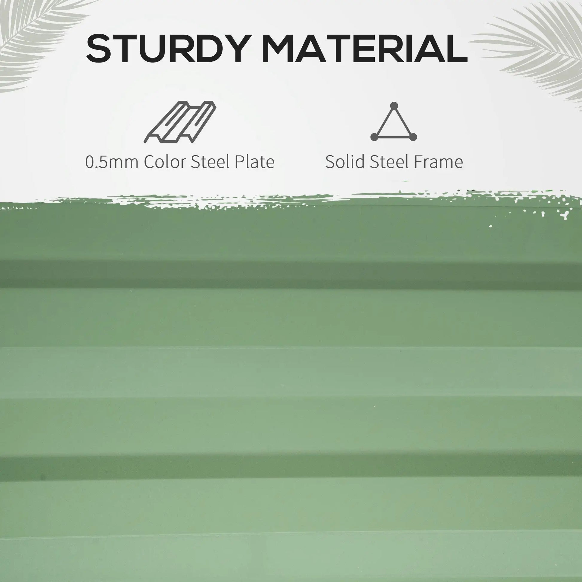 Steel Outdoor Raised Garden Bed, Greenhouse Cover, Roll Up Door, 50"x37.4"x36.2", Green Mini Greenhouses at Gallery Canada