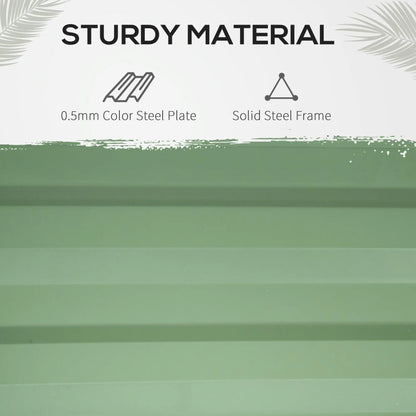 Steel Outdoor Raised Garden Bed, Greenhouse Cover, Roll Up Door, 50"x37.4"x36.2", Green Mini Greenhouses at Gallery Canada