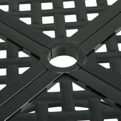 42" Round Outdoor Dining Table for 4, Metal Patio Table with Umbrella Hole Outdoor Dining Sets at Gallery Canada