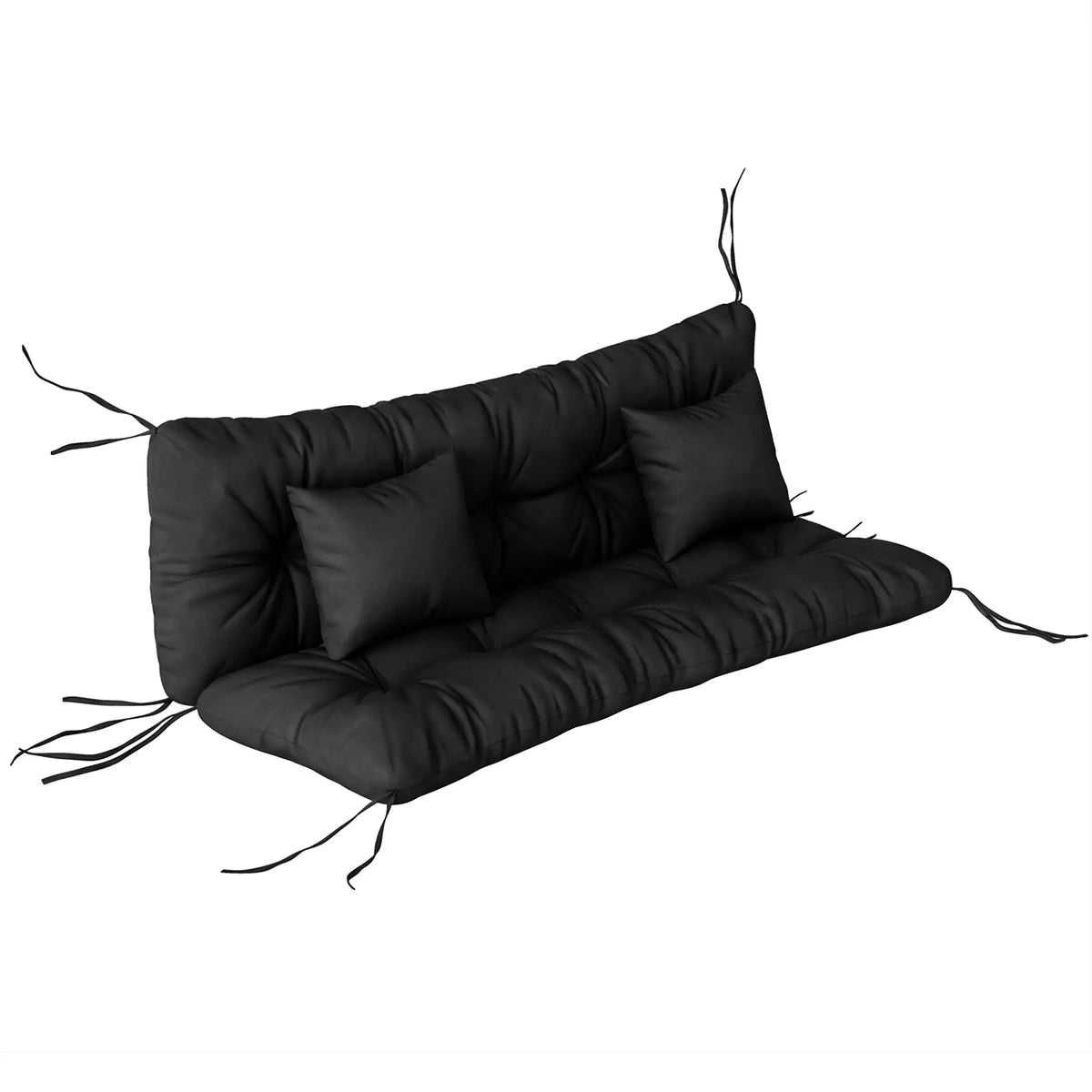 4-Piece Patio Chair Cushion Set, With Ties, Black Patio Chair Cushions at Gallery Canada