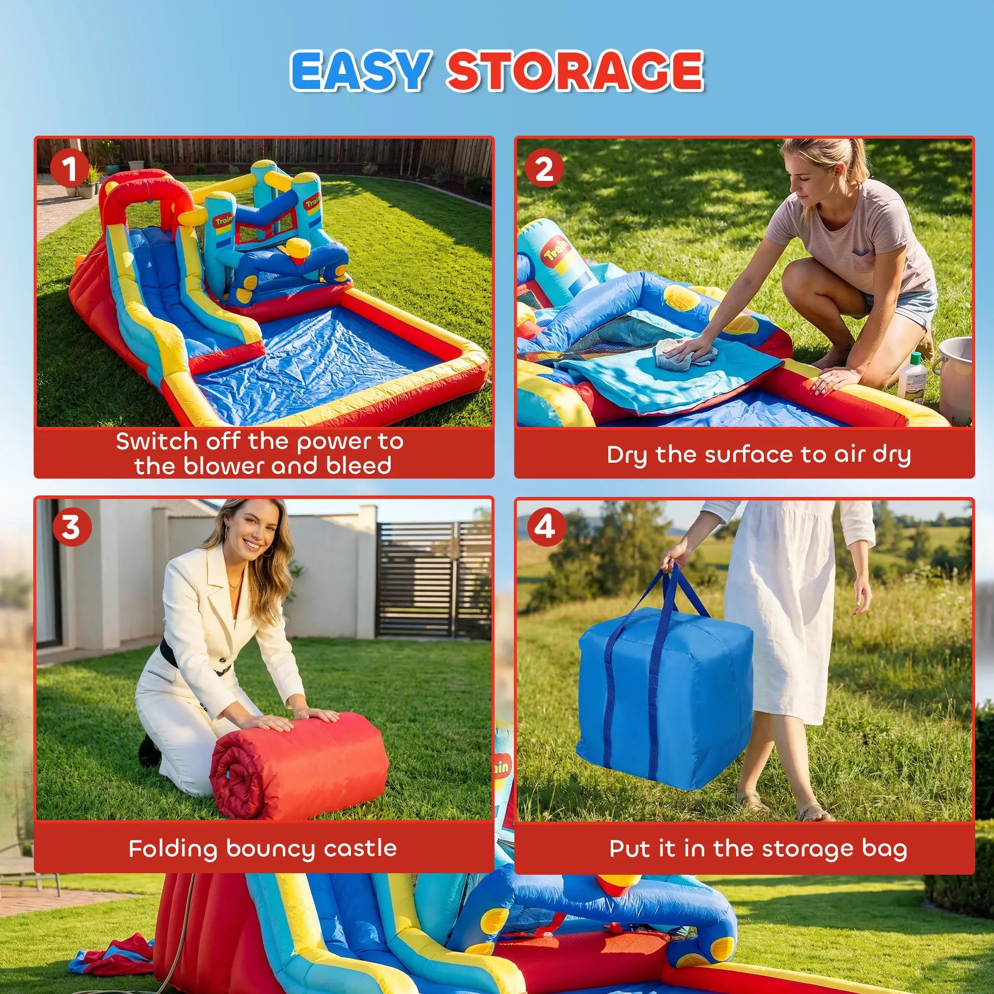 Inflatable Bounce House, 14.3 x 8FT, 4 in 1 With Slide, Climbing Wall Inflatables at Gallery Canada