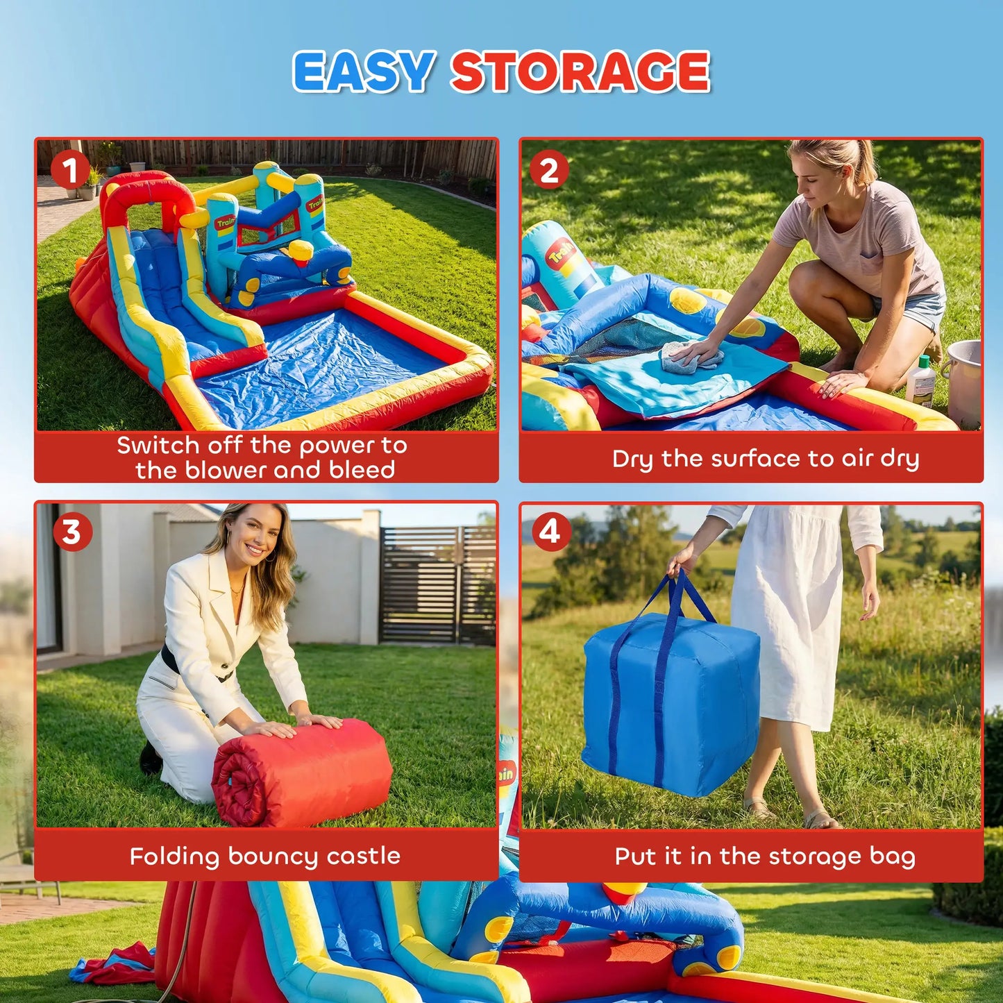 Inflatable Bounce House, 14.3 x 8FT, 4 in 1 With Slide, Climbing Wall Inflatables at Gallery Canada