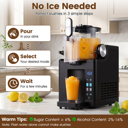 68 oz Frozen Drink Maker and Slushy Machine for Home, Black Ice Crushers & Shavers at Gallery Canada