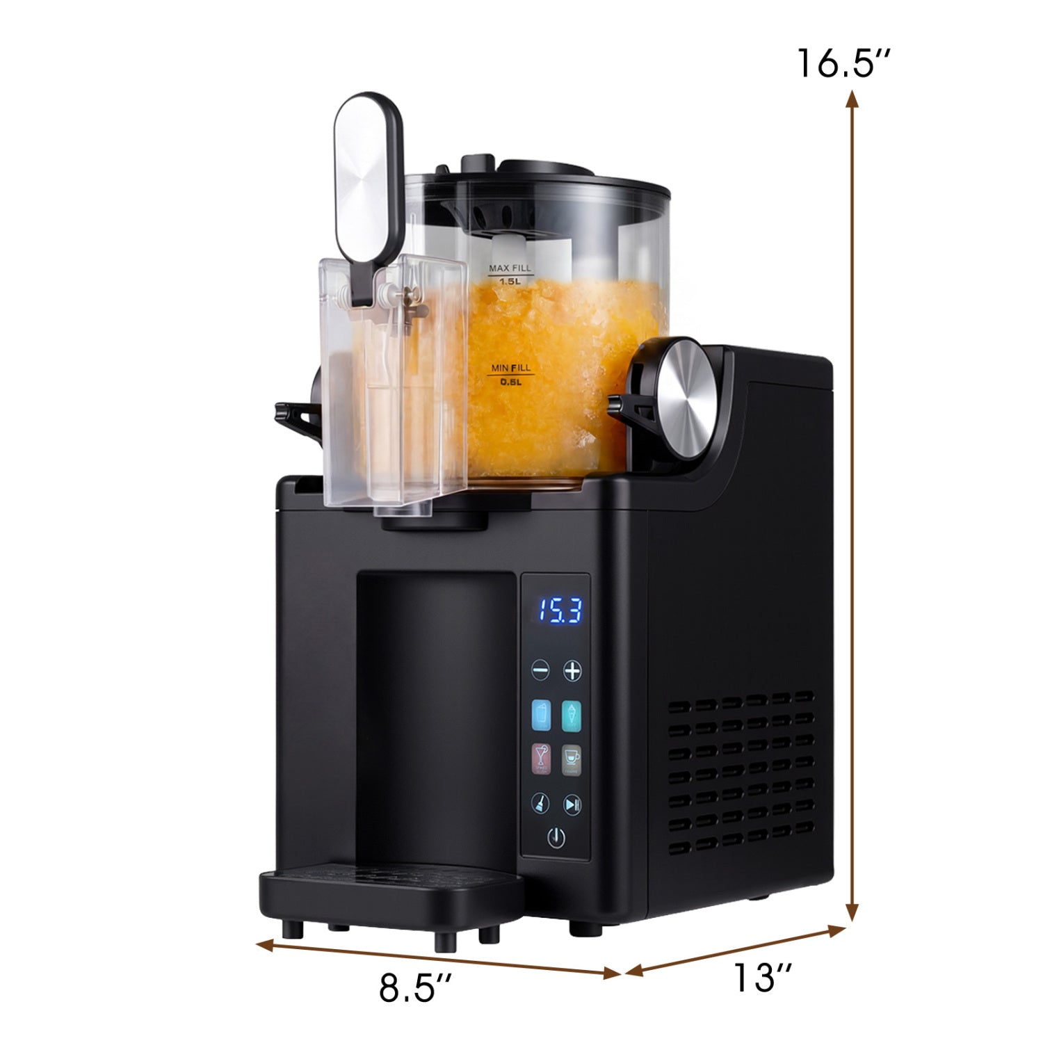 68 oz Frozen Drink Maker and Slushy Machine for Home, Black Ice Crushers & Shavers at Gallery Canada