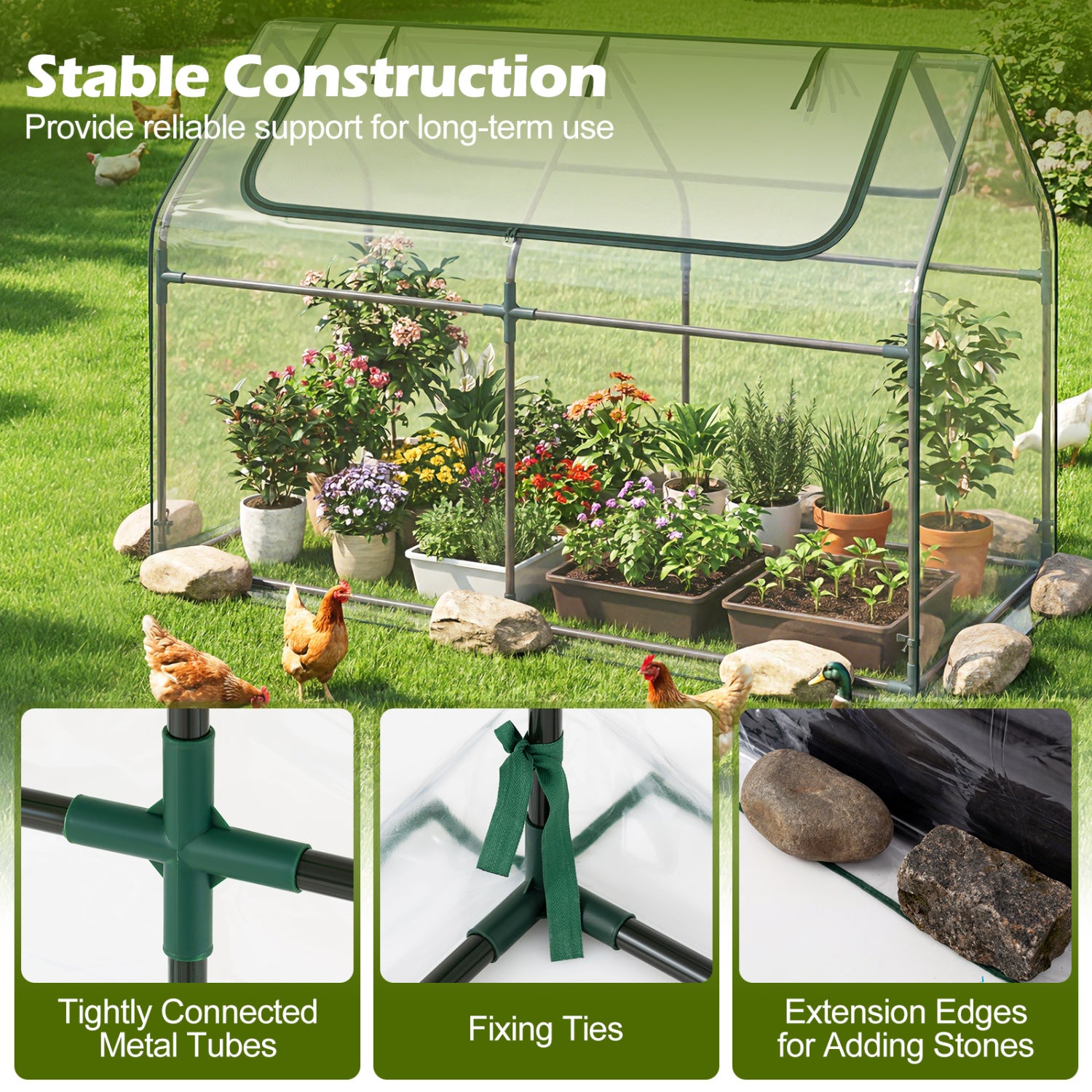 68 x 33 x 21 Inch Galvanized Raised Garden Bed With Cover, Black Raised Garden Beds at Gallery Canada