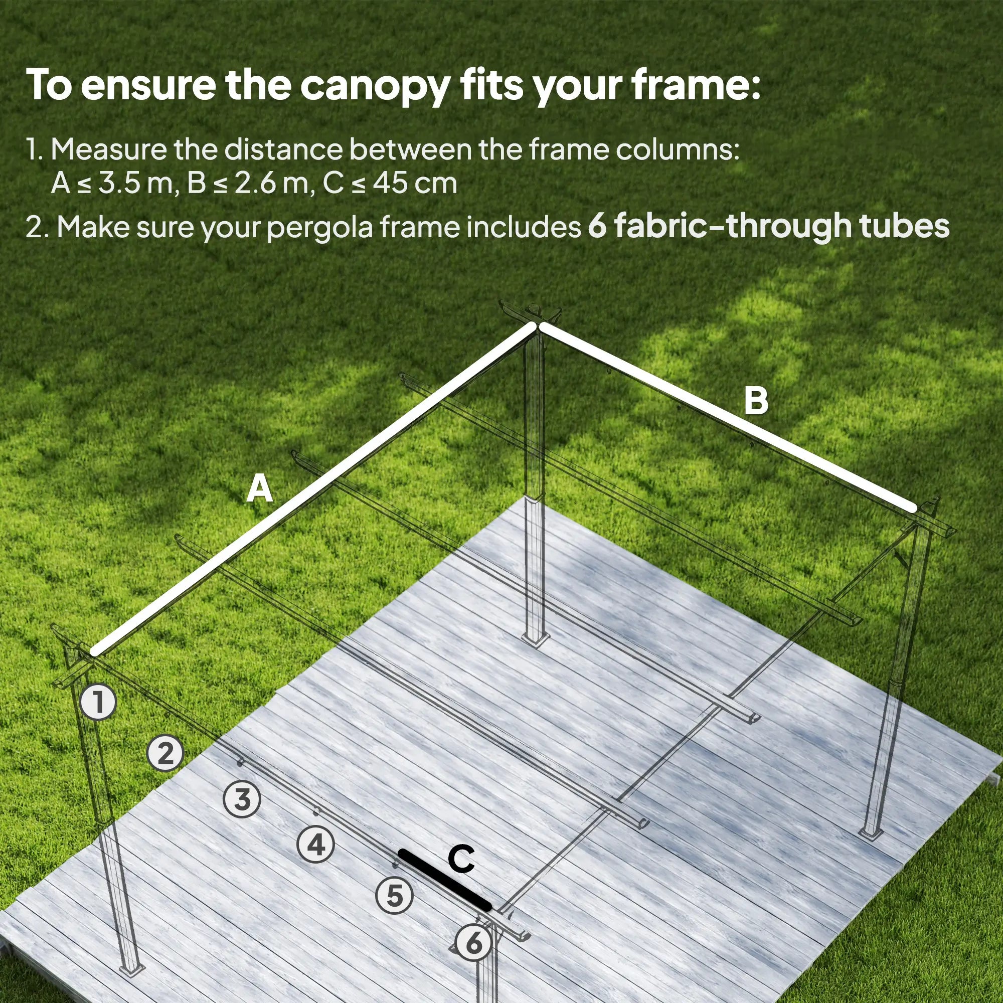 Retractable Pergola Canopy Replacement 8.5'x11.5', Beige Gazebo Canopy Replacement at Gallery Canada
