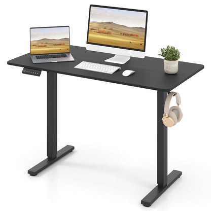 48 Inch x 24 Inch Ergonomic Electric Standing Desk with 3 Memory Settings for Home Office, Black Standing Desks at Gallery Canada