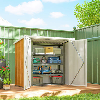 5' x 3' Metal Garden Storage Shed, Double Doors For Backyard Sheds at Gallery Canada