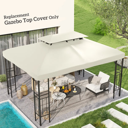13' x 10' Gazebo Replacement Canopy, UV Cover, Cream White Gazebo Canopy Replacement at Gallery Canada