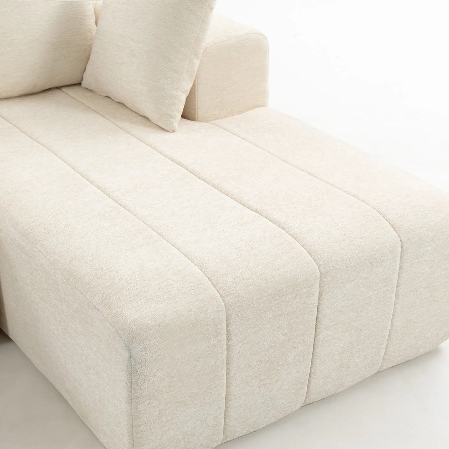 "101" Canapé d'angle modulaire, 3 places en forme de L, Beige