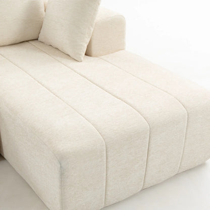 "101" Canapé d'angle modulaire, 3 places en forme de L, Beige