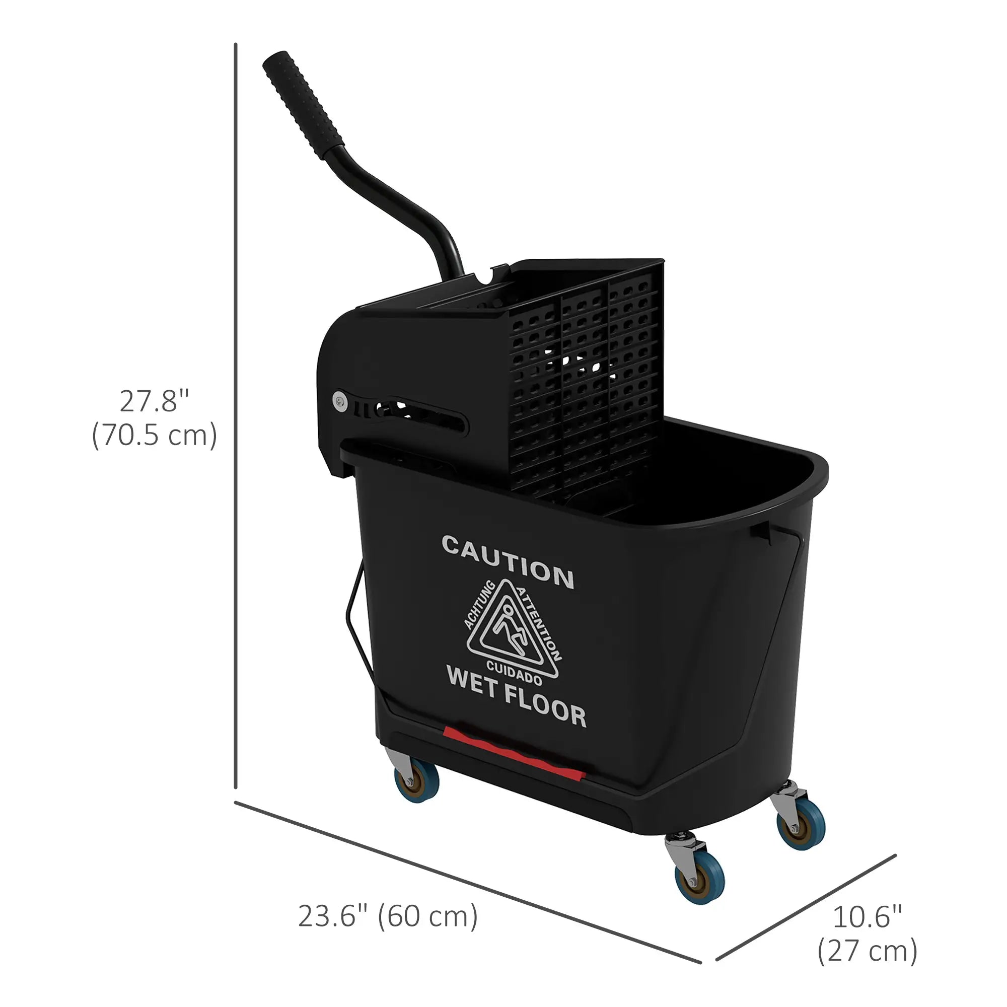 Compact Mop Bucket with Wringer, 5 Gallon, Black Household Supplies at Gallery Canada