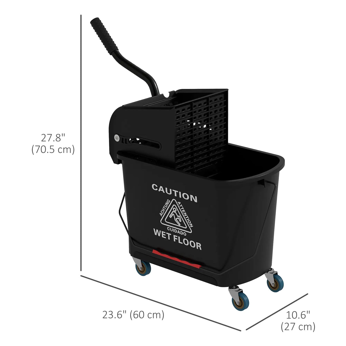 Compact Mop Bucket with Wringer, 5 Gallon, Black Household Supplies at Gallery Canada