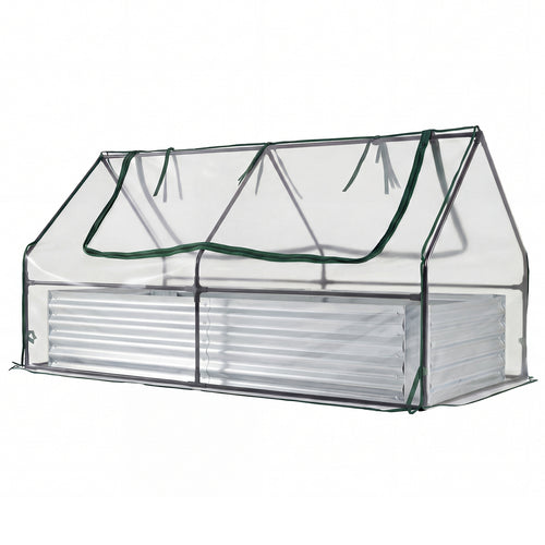 69 x 33 x 12 Inch Galvanized Raised Garden Bed, Black